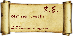 Kühner Evelin névjegykártya